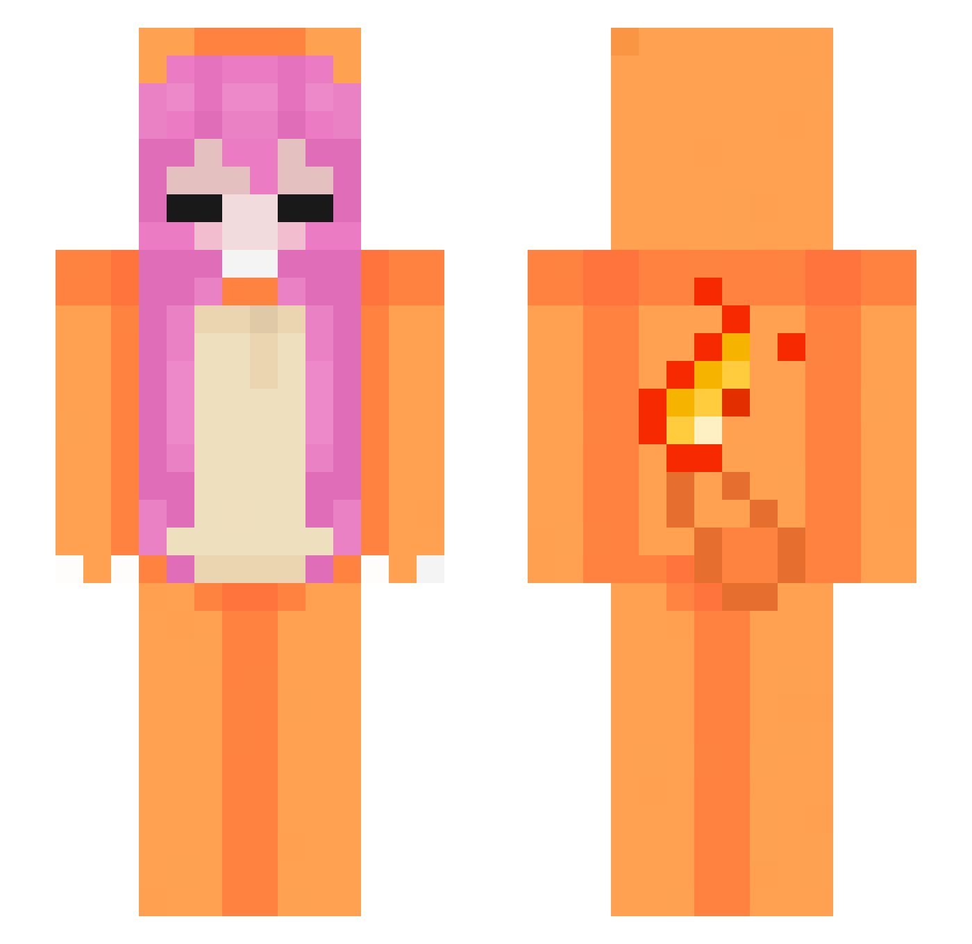 aSuwe Minecraft skin, front and back view
