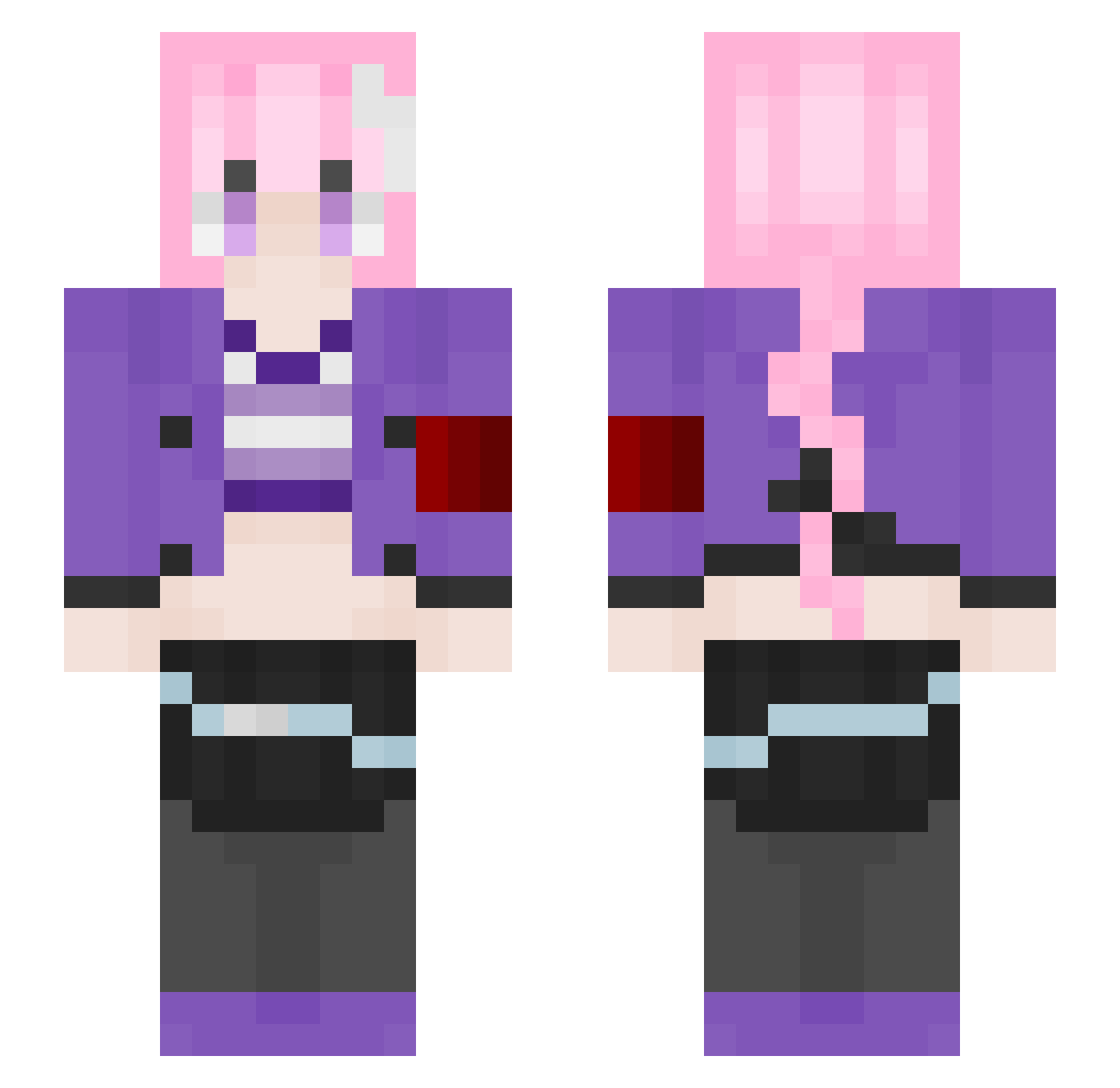 konkitsu55 Minecraft skin, front and back view