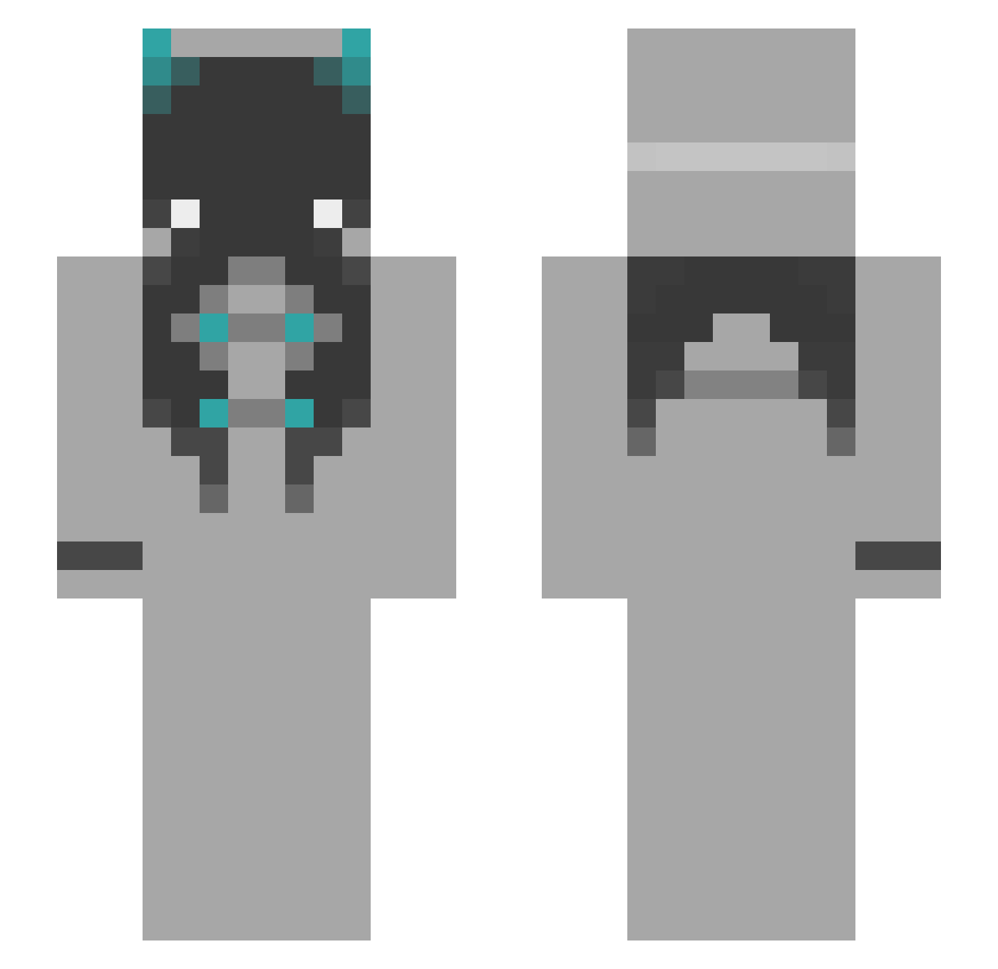 GLASS_030 Minecraft skin, front and back view