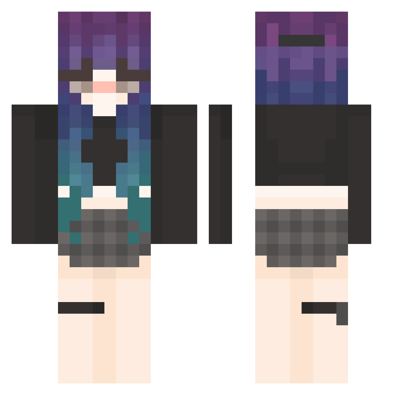 Vlach Minecraft skin, front and back view