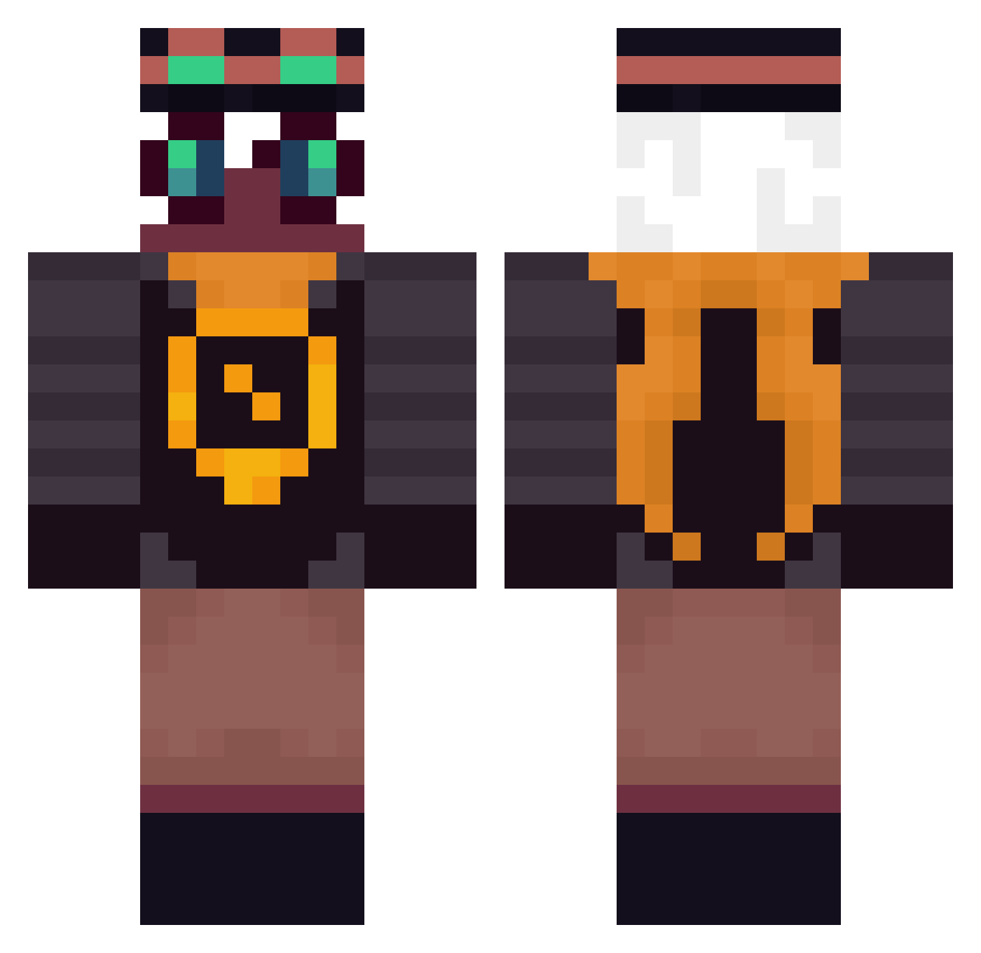 The_IRS_agent Minecraft skin, front and back view