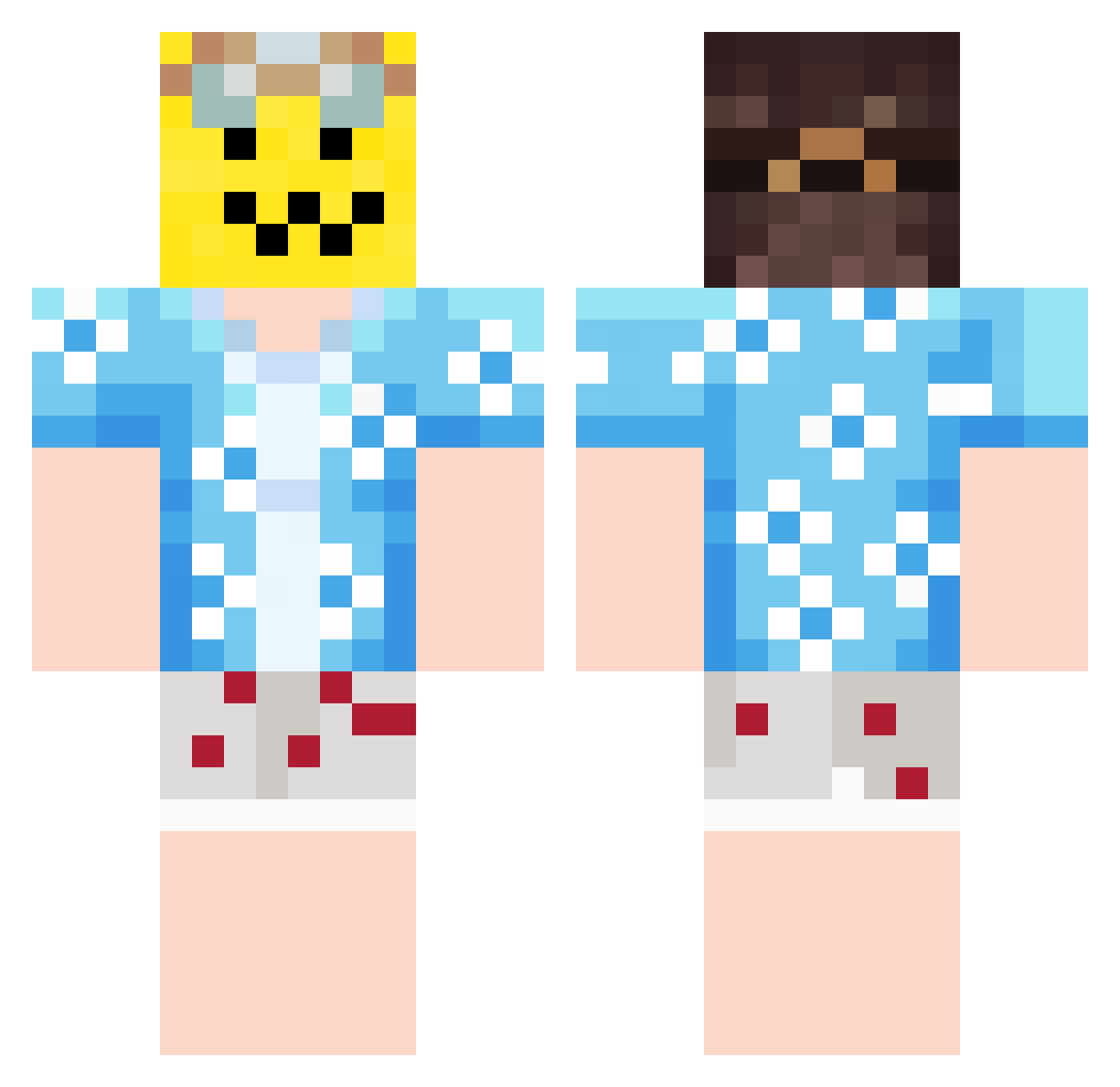 Earth_licht Minecraft skin, front and back view