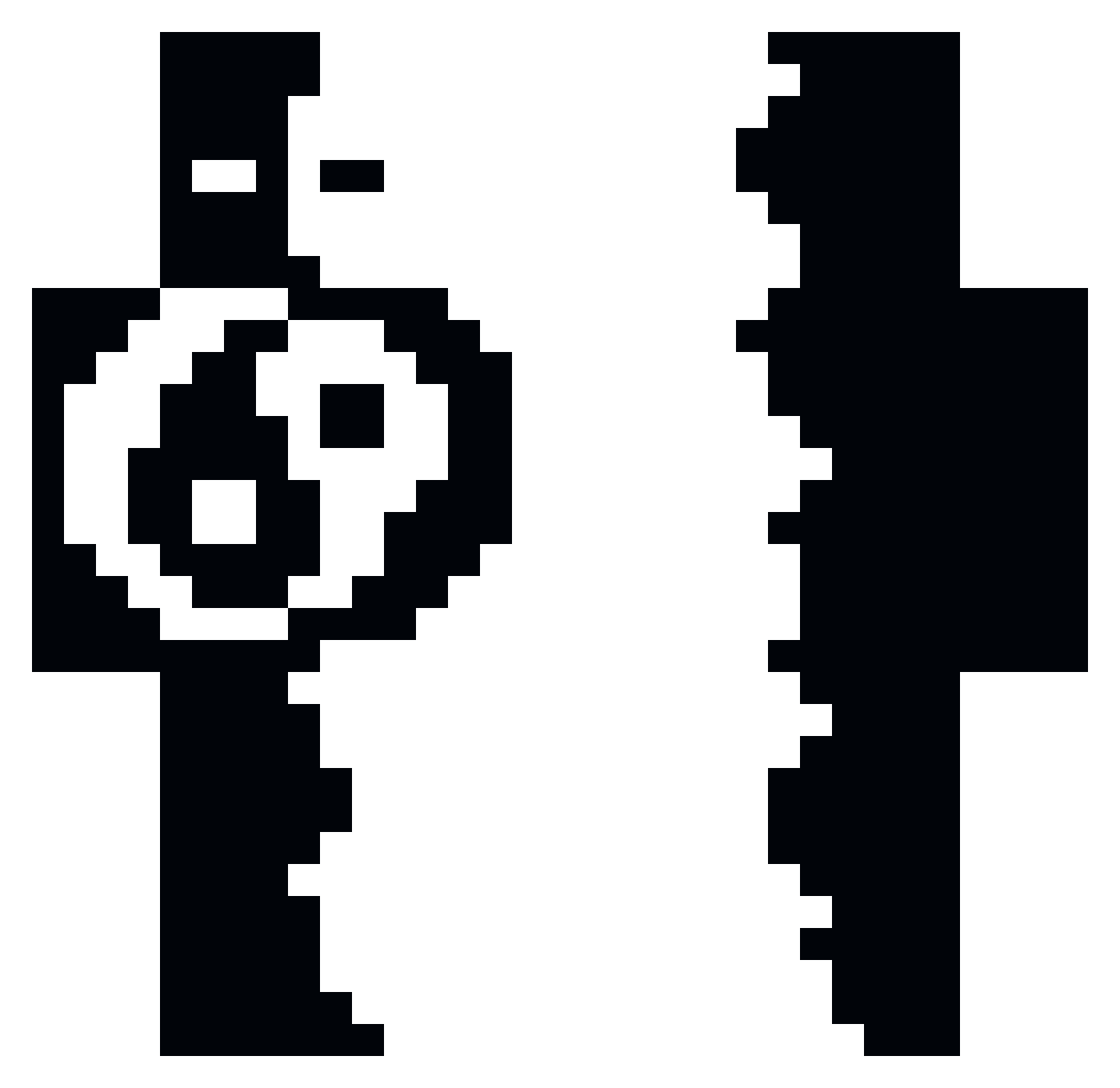 C2JC Minecraft skin, front and back view