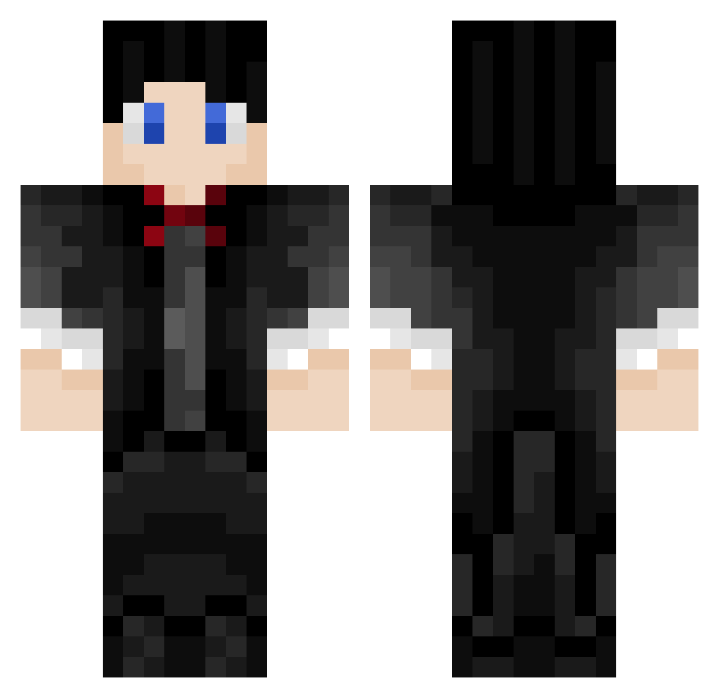 RandomBlock123 Minecraft skin, front and back view