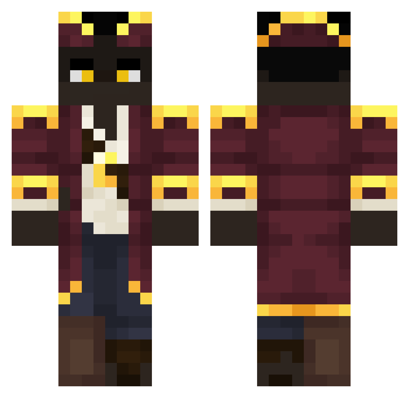 SirGuardo Minecraft skin, front and back view