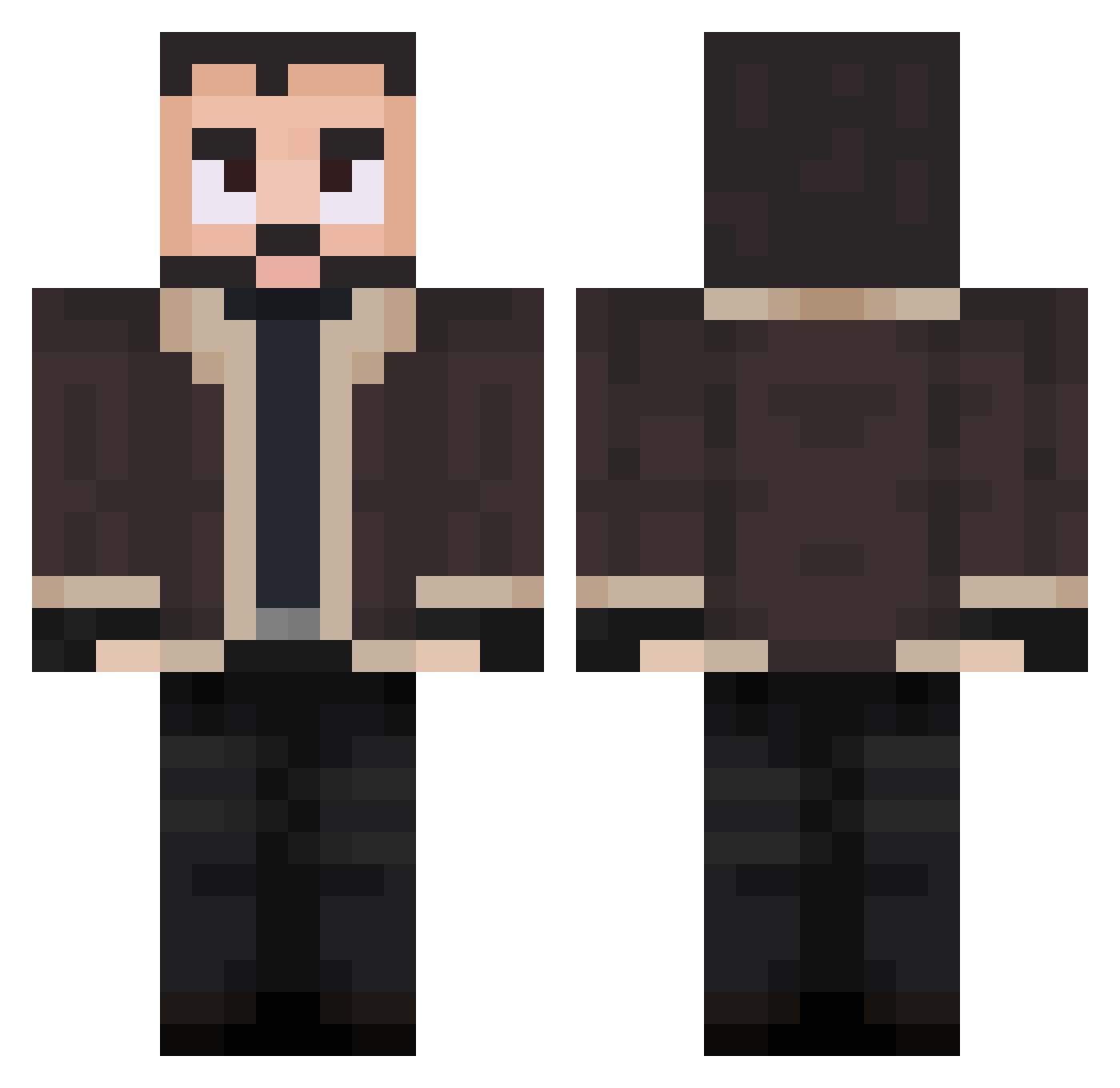 Franccescooo Minecraft skin, front and back view