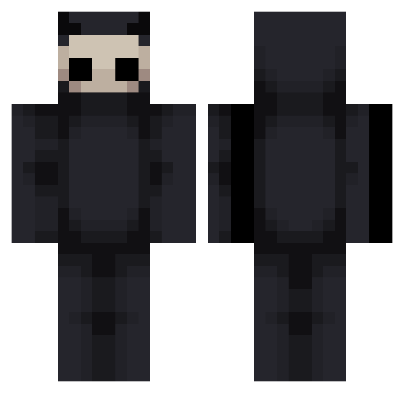 Sepale_ Minecraft skin, front and back view