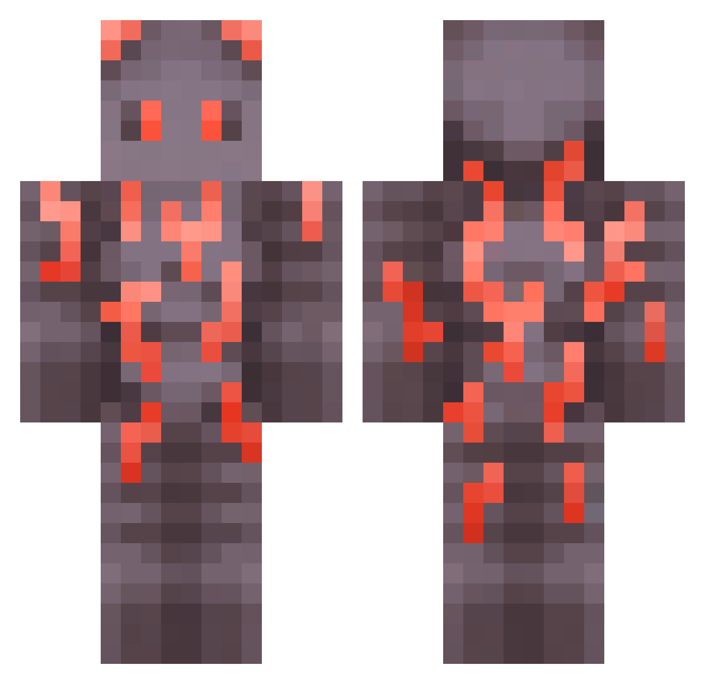 xodfroy Minecraft skin, front and back view