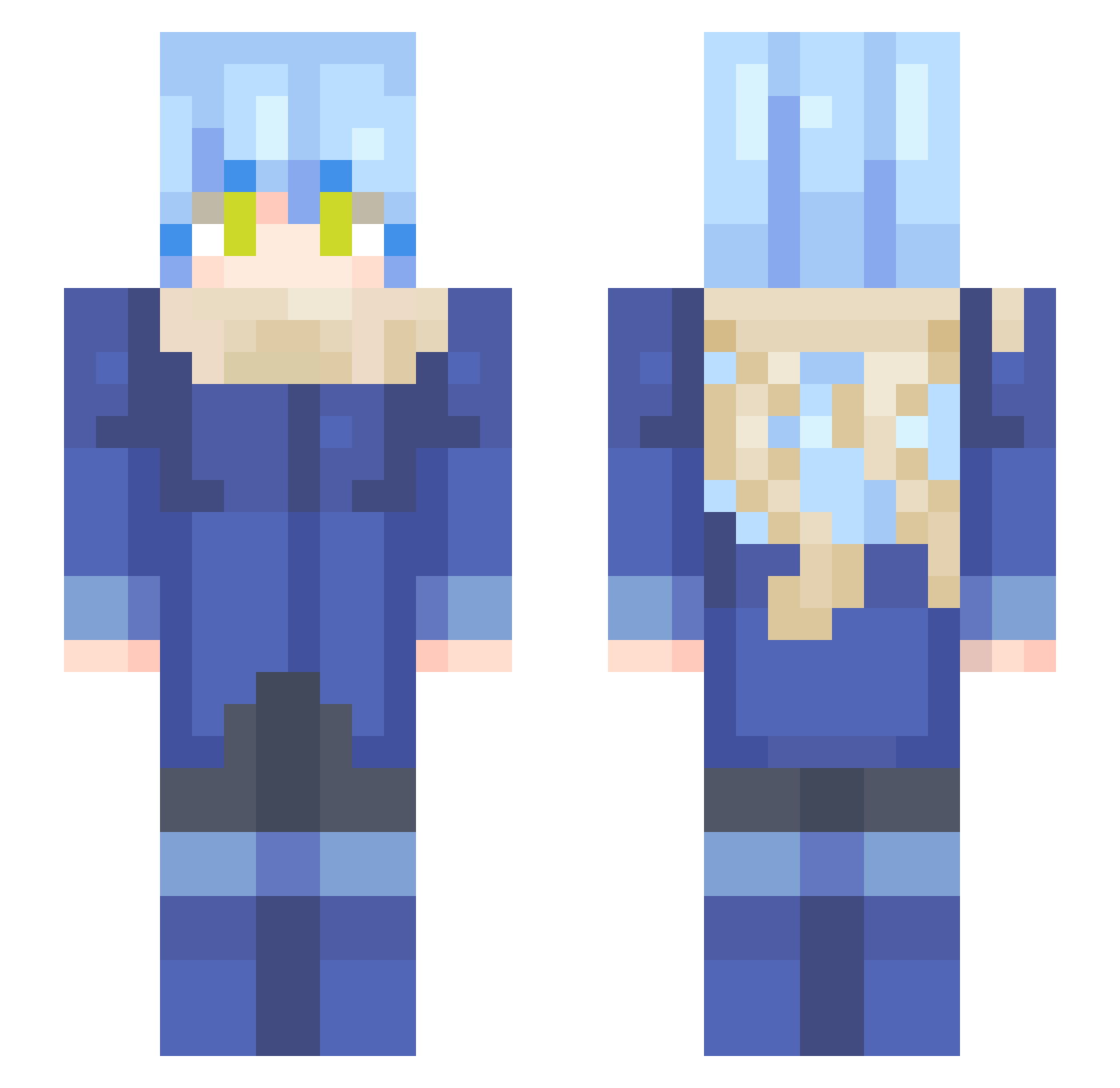 tryqqy Minecraft skin, front and back view