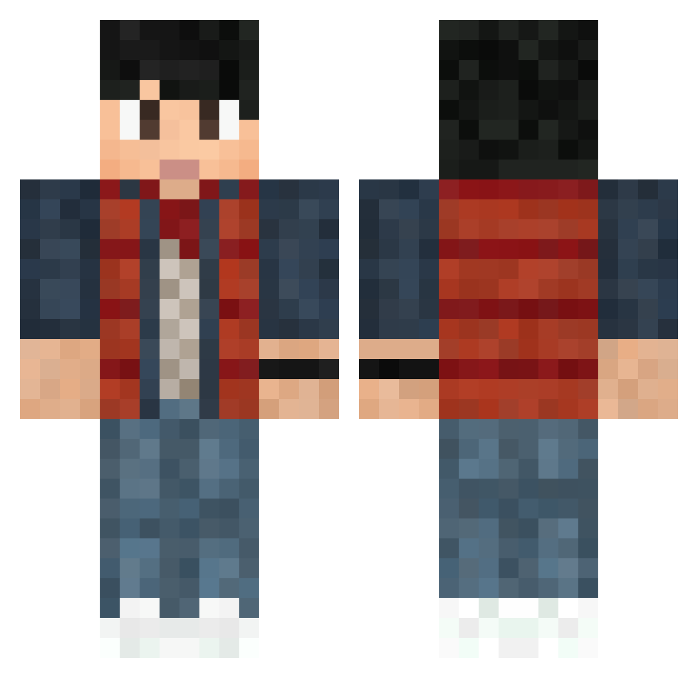 Dee_Bee Minecraft skin, front and back view