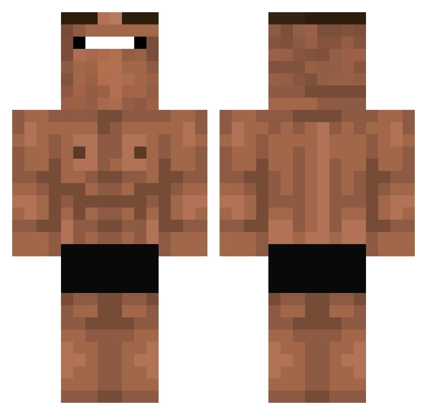 BladeX66 Minecraft skin, front and back view