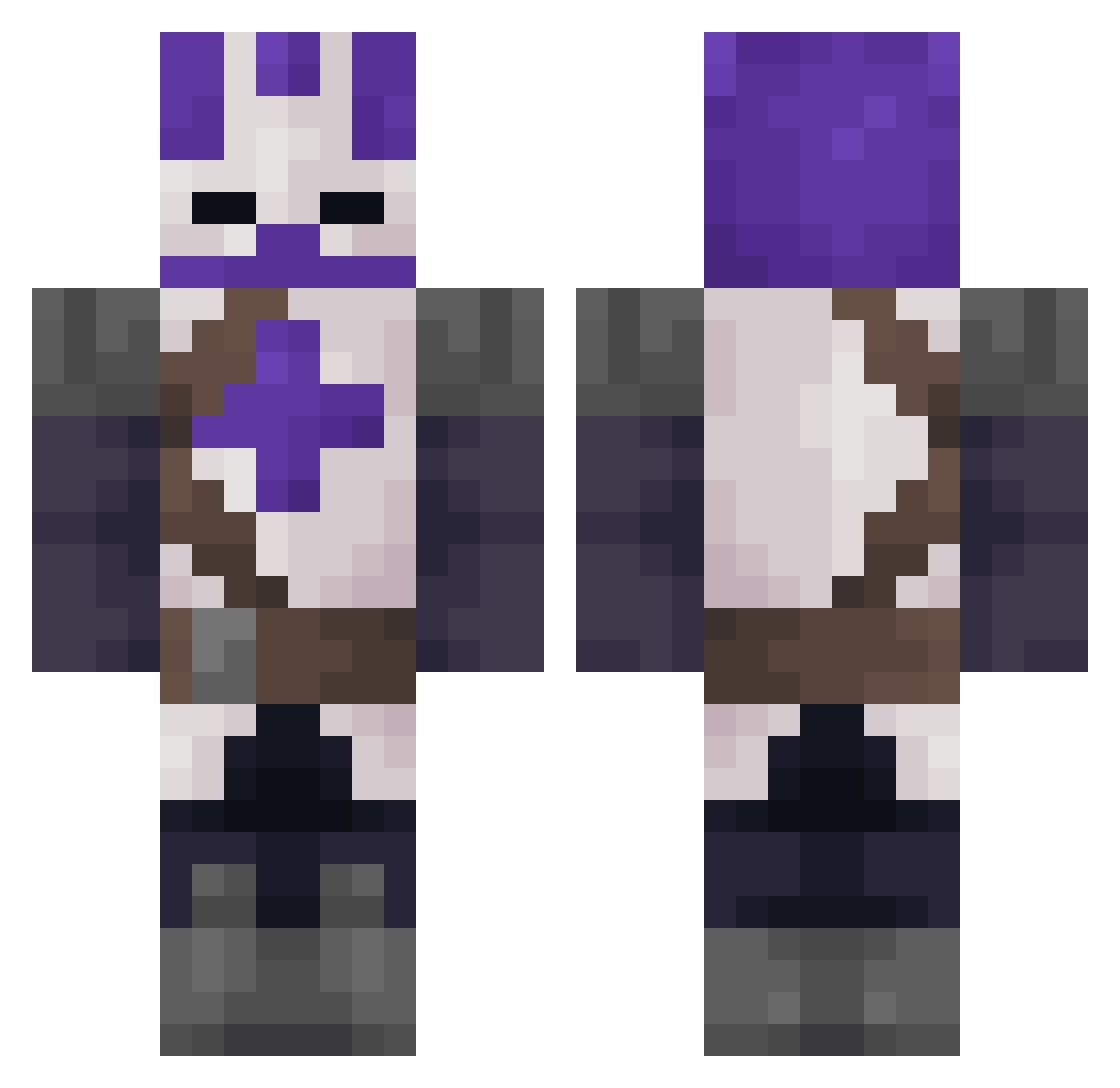 M_Mellow04 Minecraft skin, front and back view