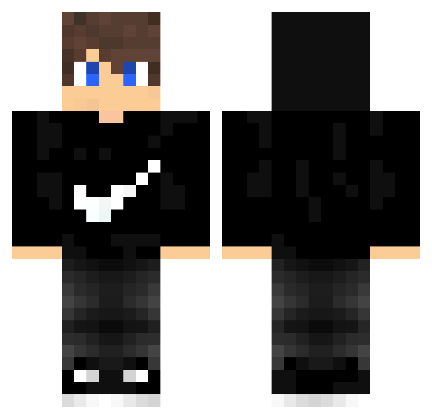 Kseenix Minecraft skin, front and back view