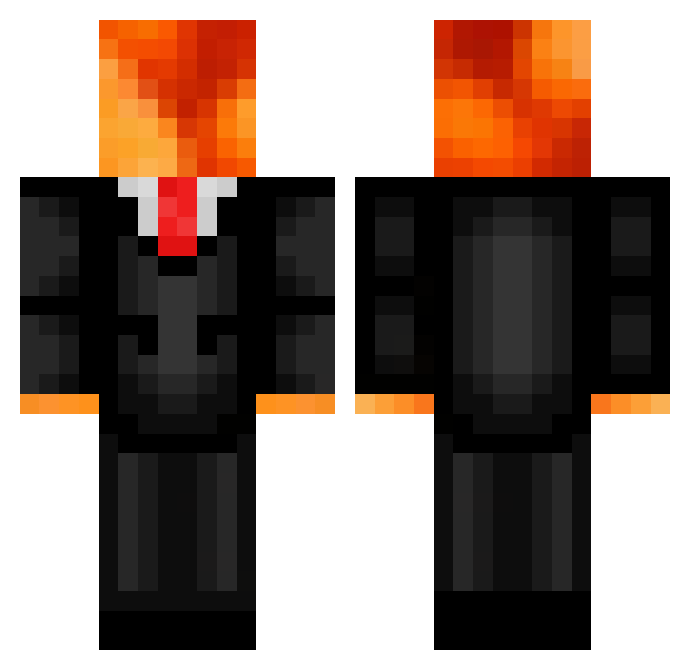 TommySalads Minecraft skin, front and back view