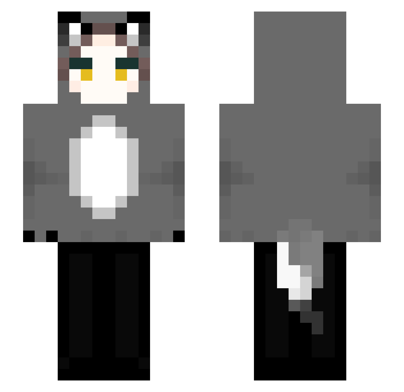 SSINWOON Minecraft skin, front and back view