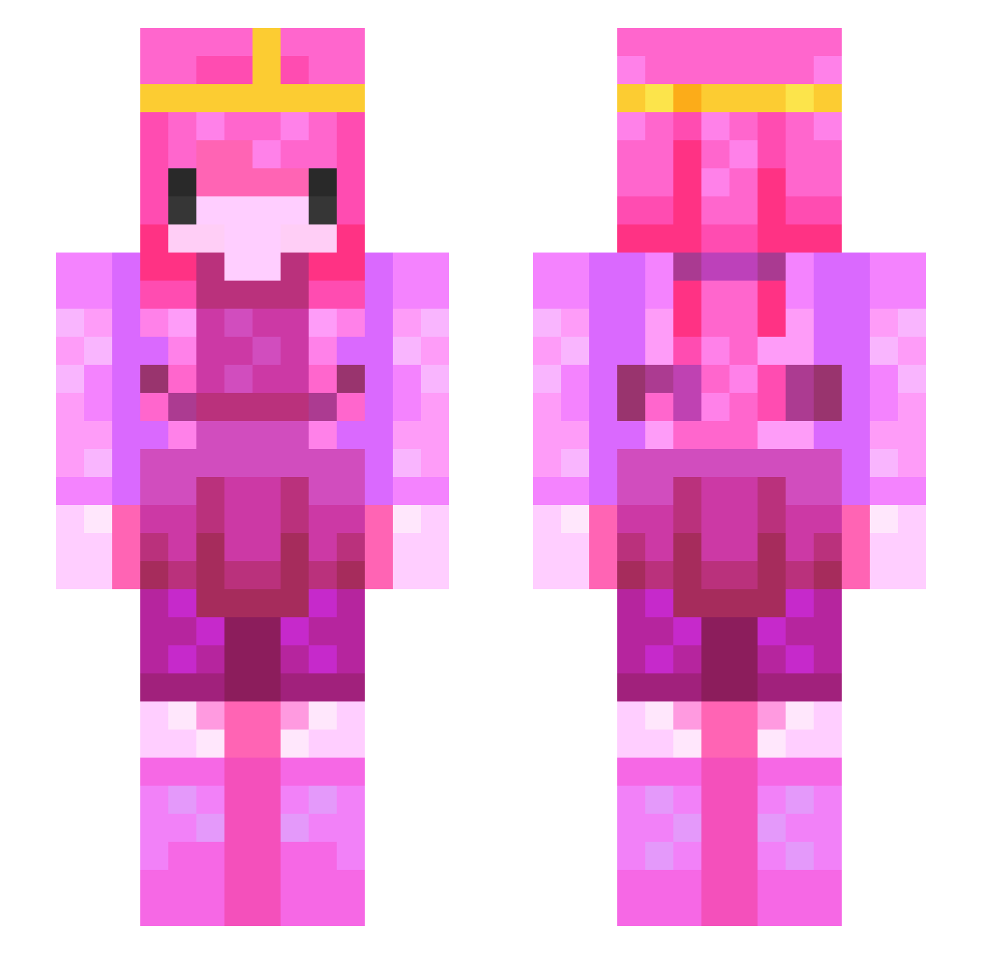 Validninja Minecraft skin, front and back view