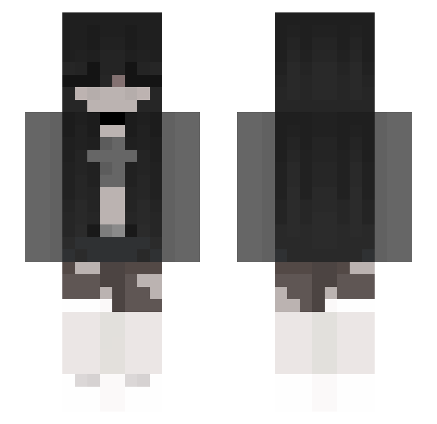 cherye Minecraft skin, front and back view