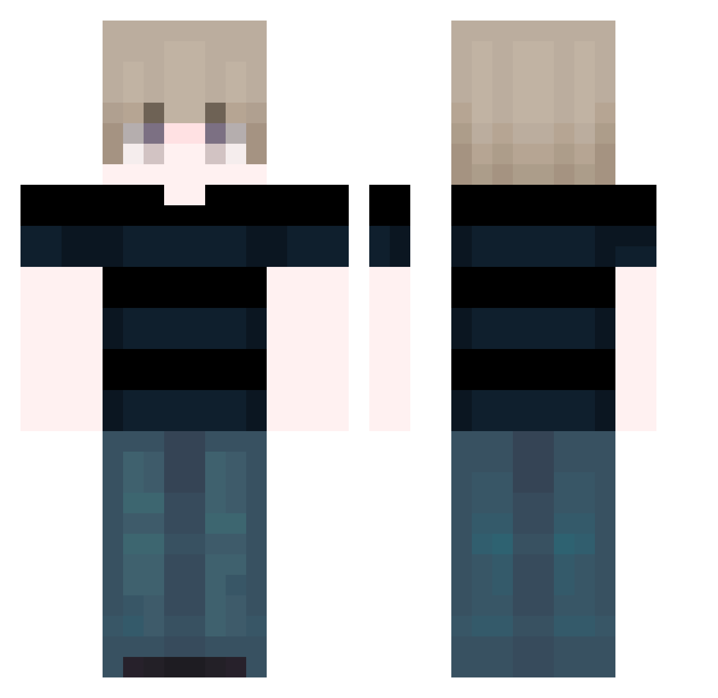 Skertz_ Minecraft skin, front and back view