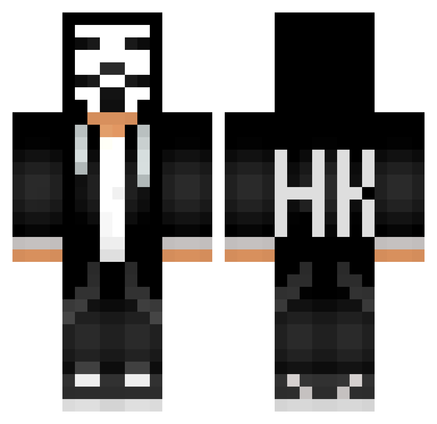 LordofChese Minecraft skin, front and back view