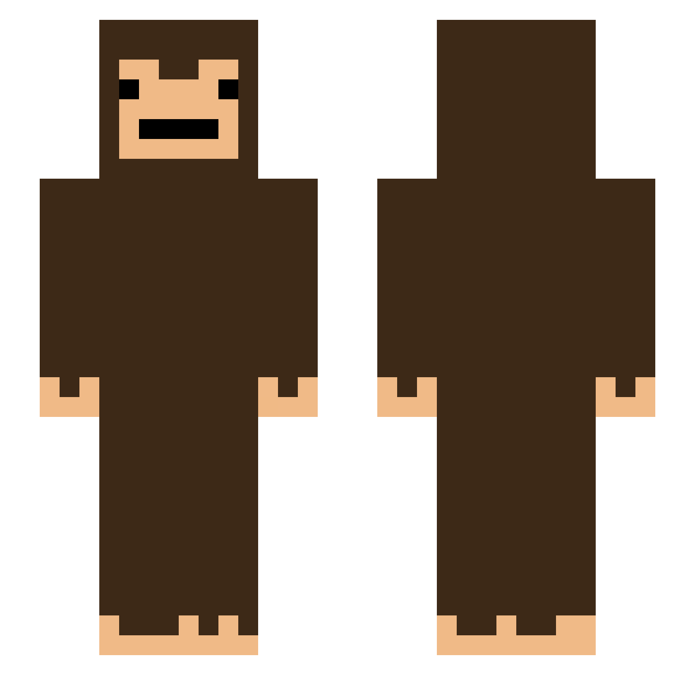 slexqy Minecraft skin, front and back view