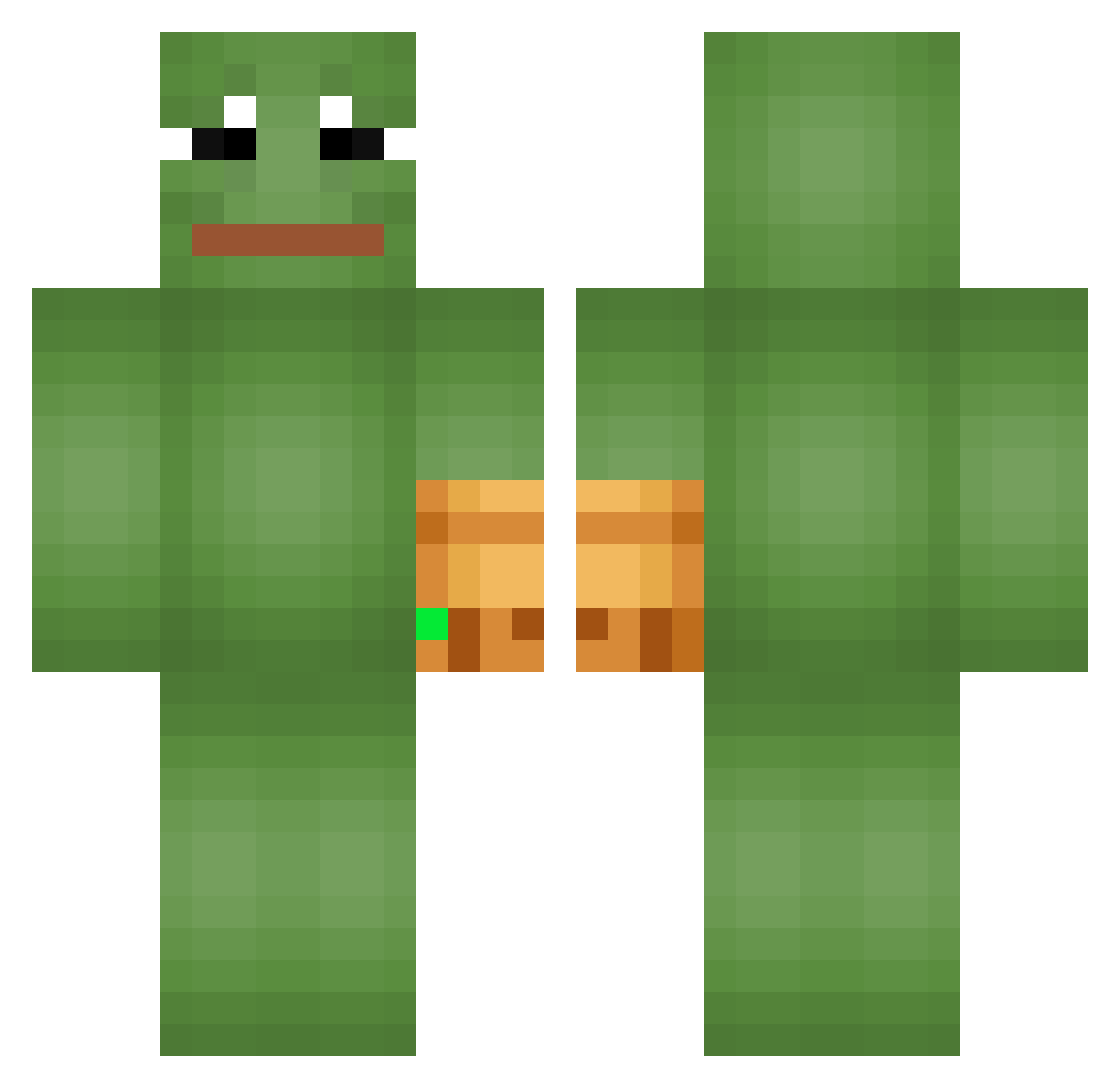 skulcandy2367 Minecraft skin, front and back view