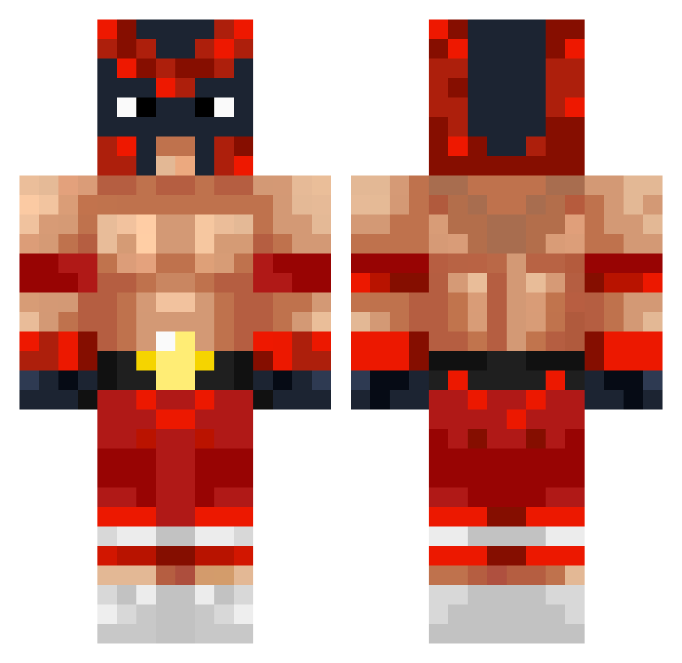 JambonBeurr Minecraft skin, front and back view
