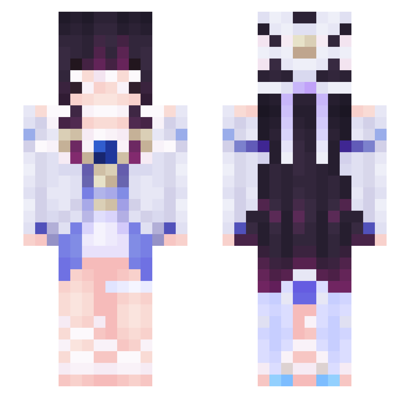 yoduken Minecraft skin, front and back view