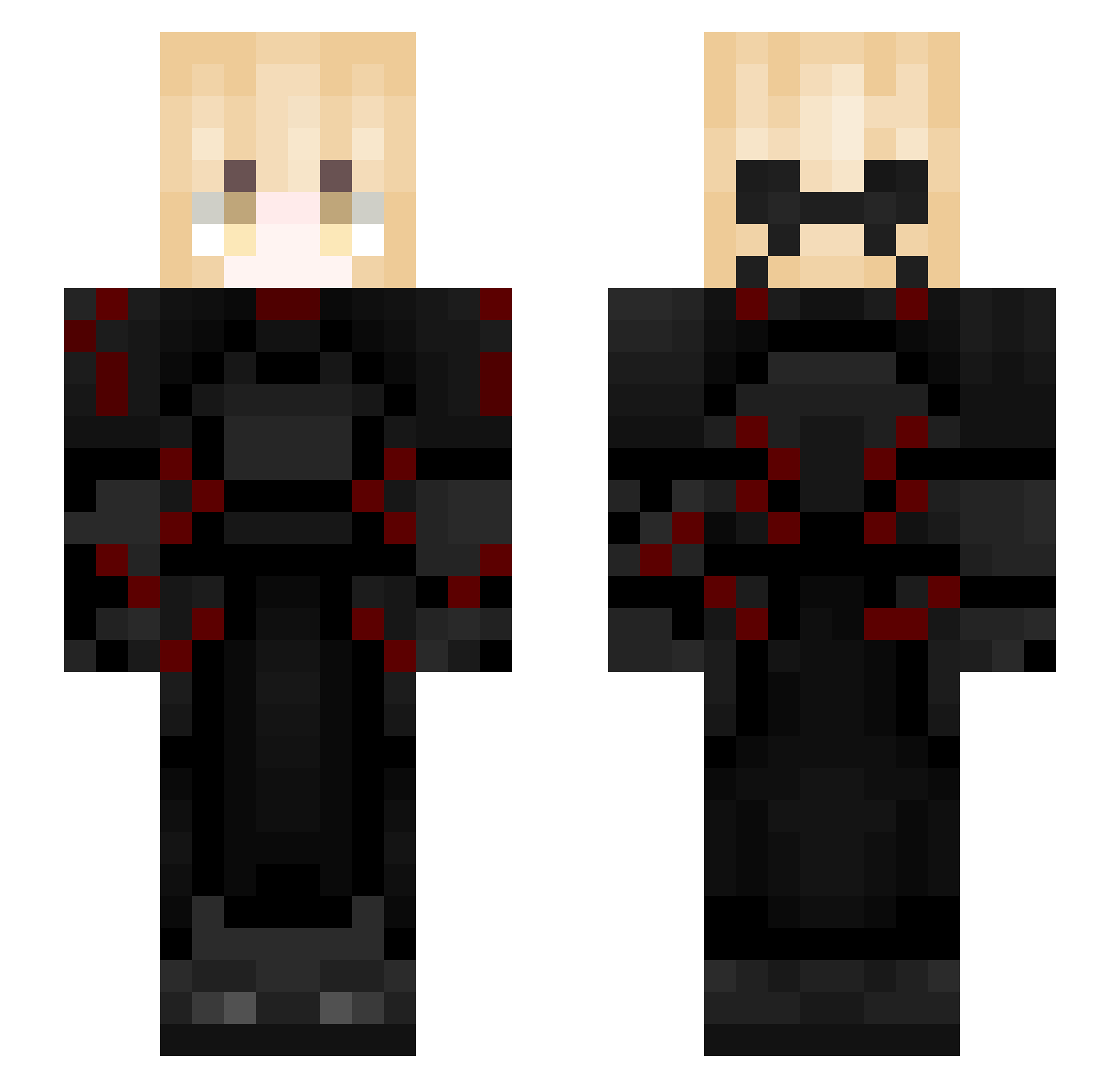 ASSASSINSERVNT Minecraft skin, front and back view