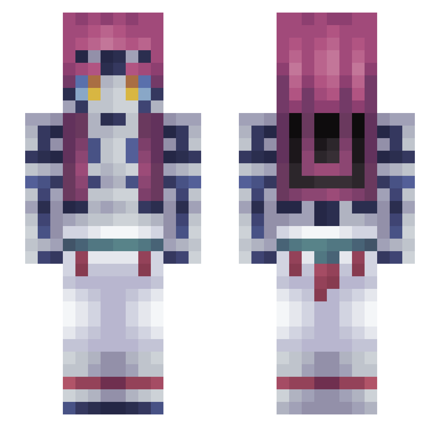 Lazy_milk_ouo Minecraft skin, front and back view