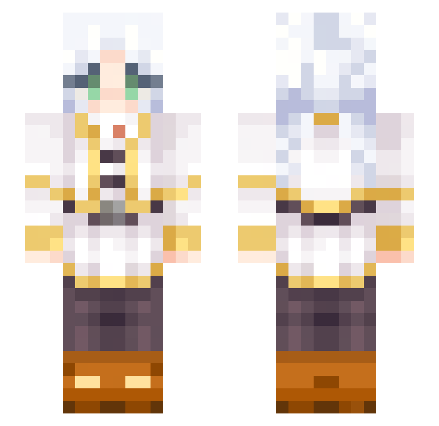 My3tc4l Minecraft skin, front and back view