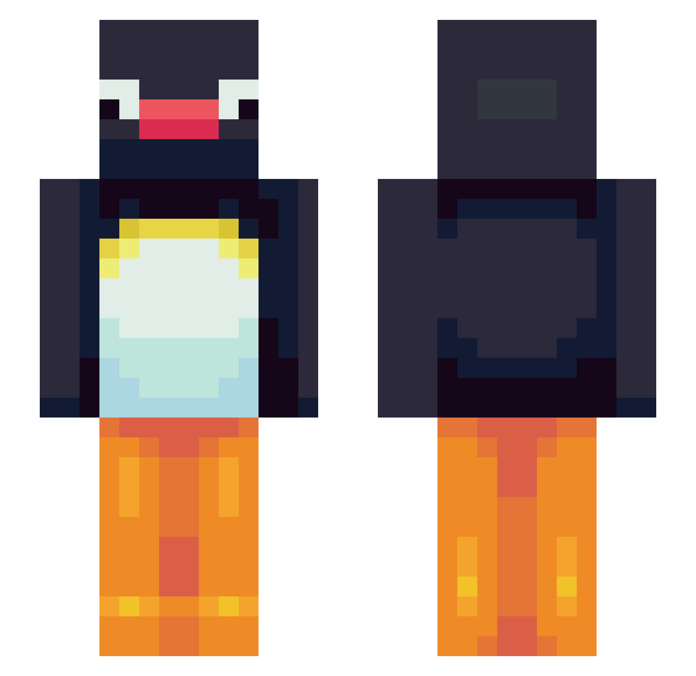 Someth1ngF1shy Minecraft skin, front and back view