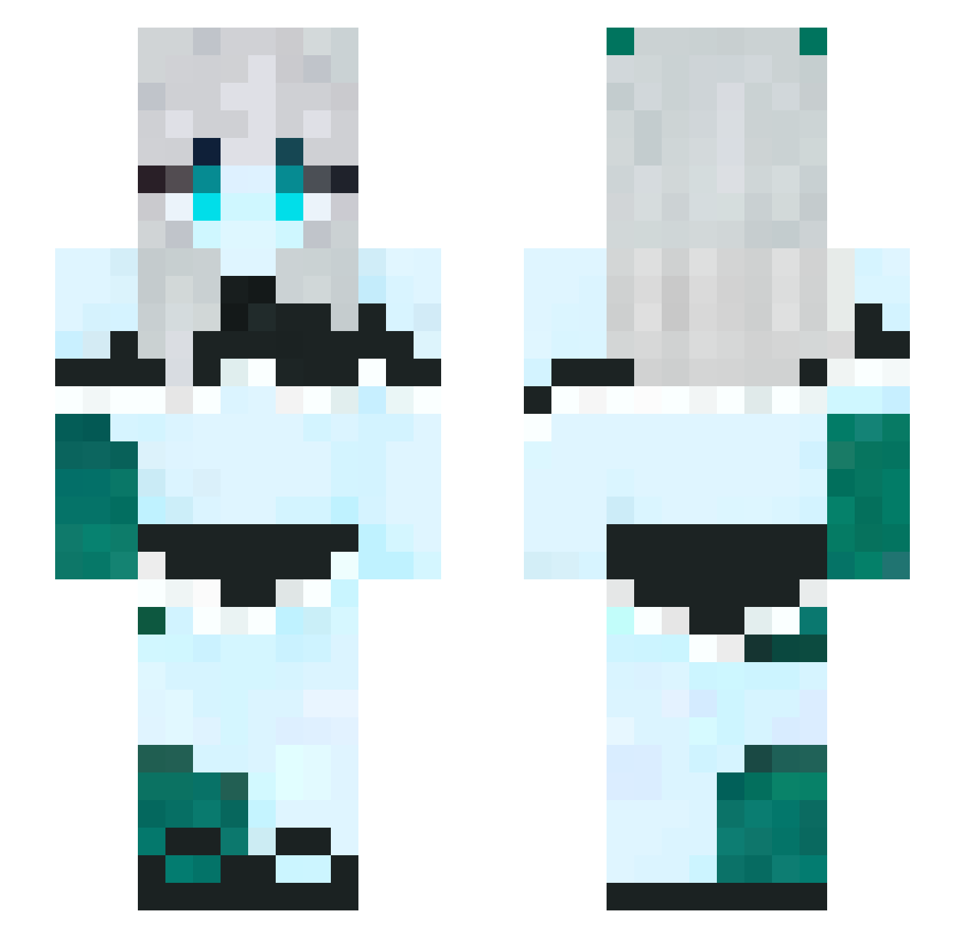 Wilsooooooooooon Minecraft skin, front and back view