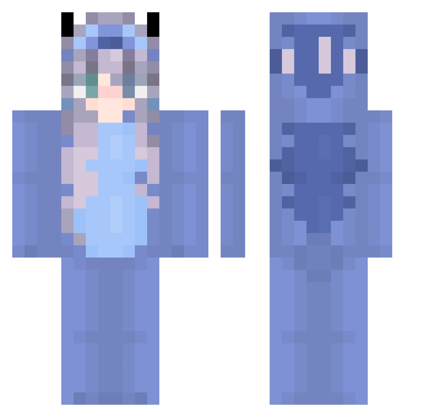 TeenWolf2022_ Minecraft skin, front and back view