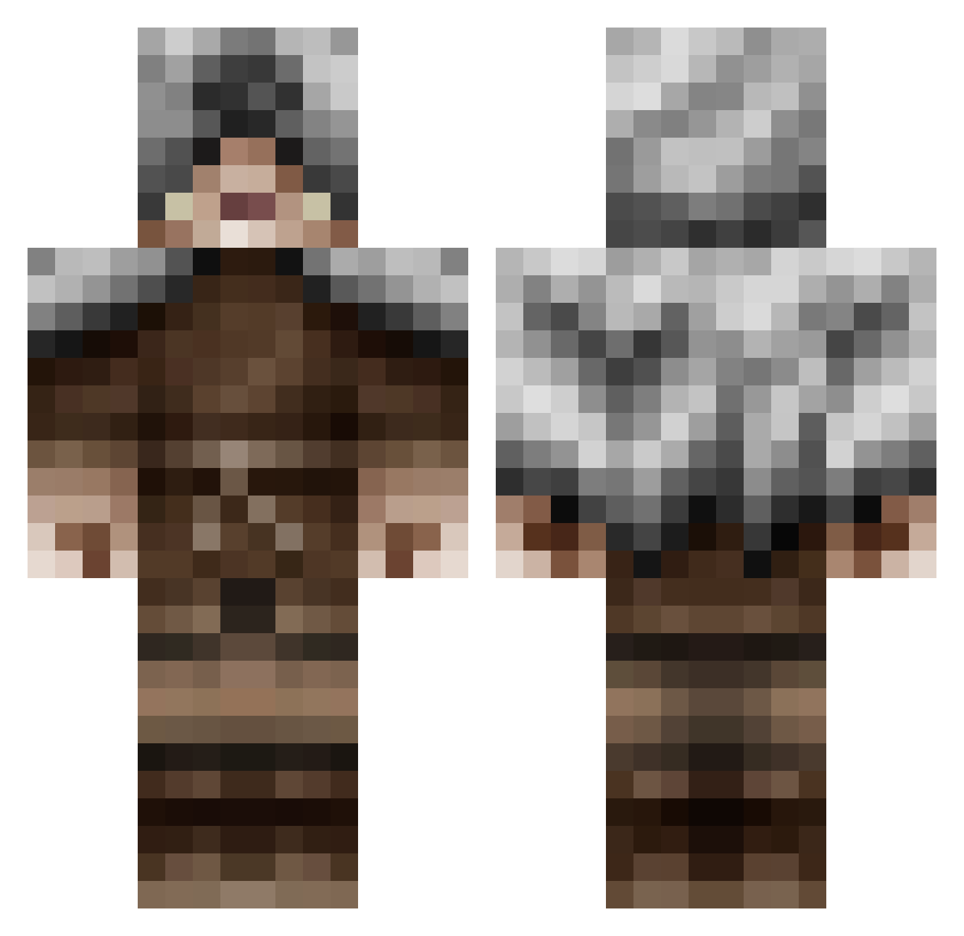 Holydemon49 Minecraft skin, front and back view