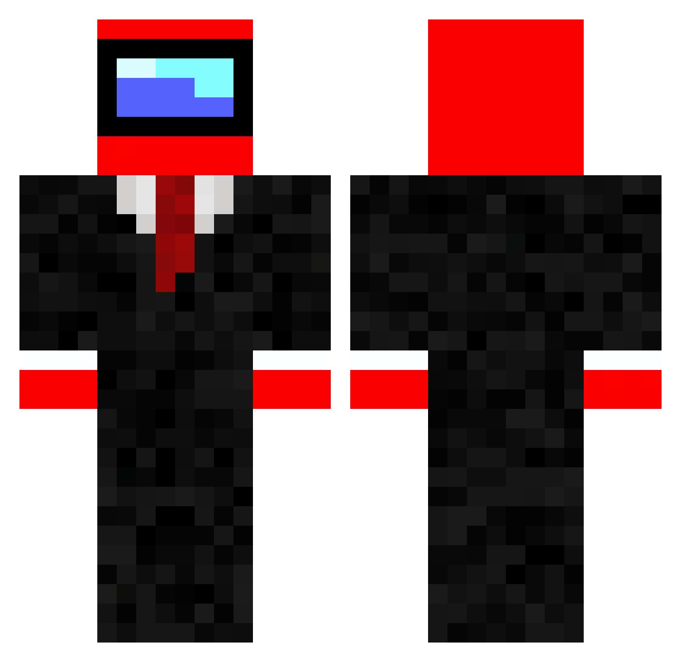Sussy42O Minecraft skin, front and back view