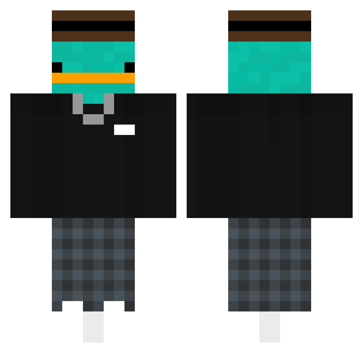 SKE2703 Minecraft skin, front and back view