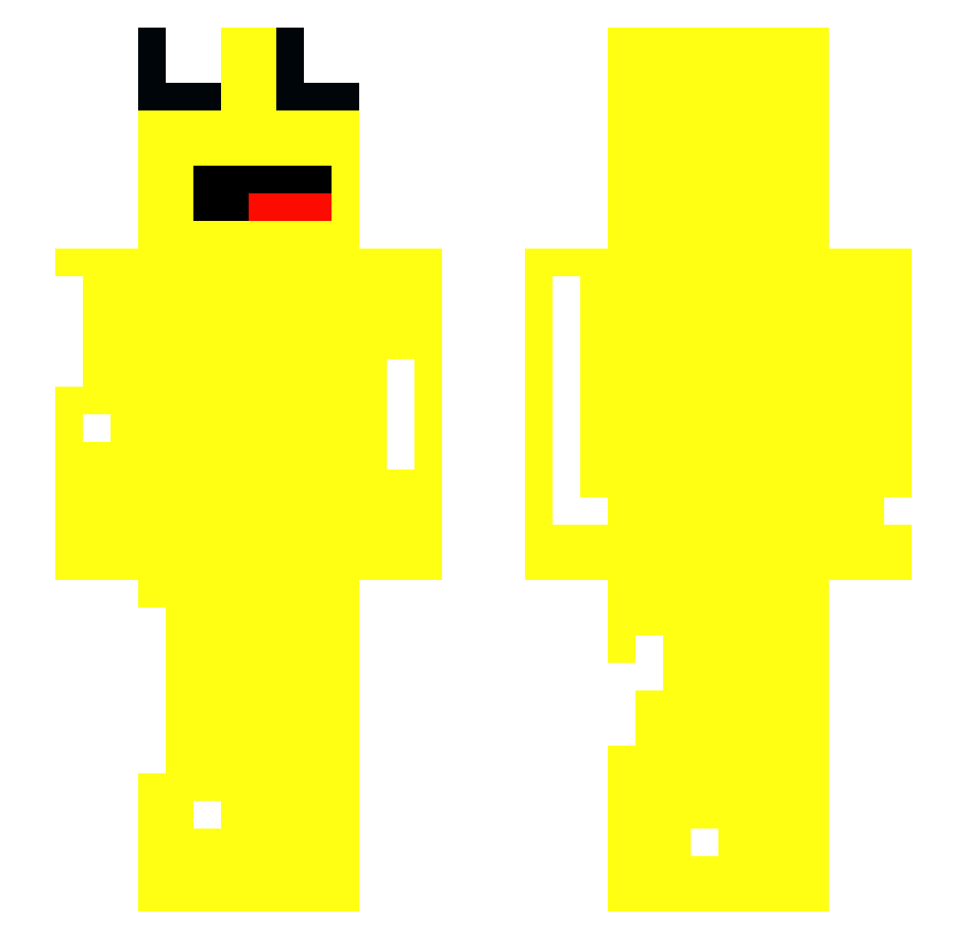 vieruodis Minecraft skin, front and back view