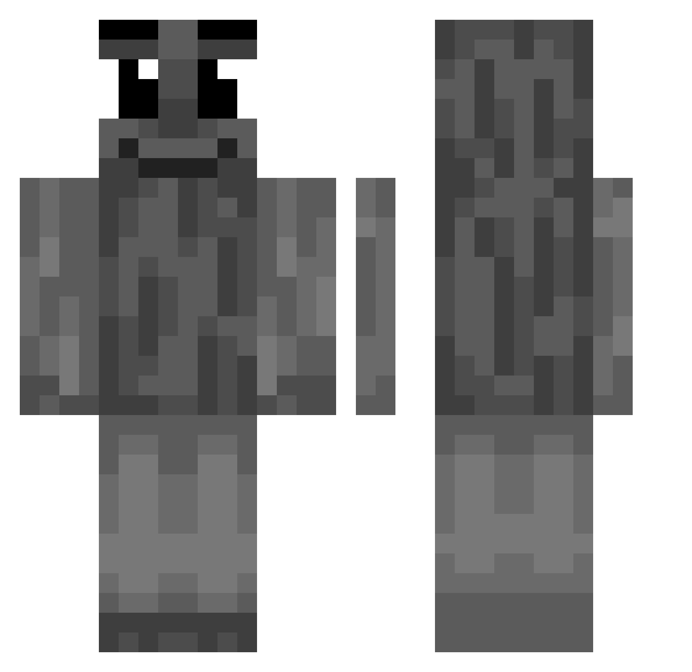 gohan67wasalolxd Minecraft skin, front and back view