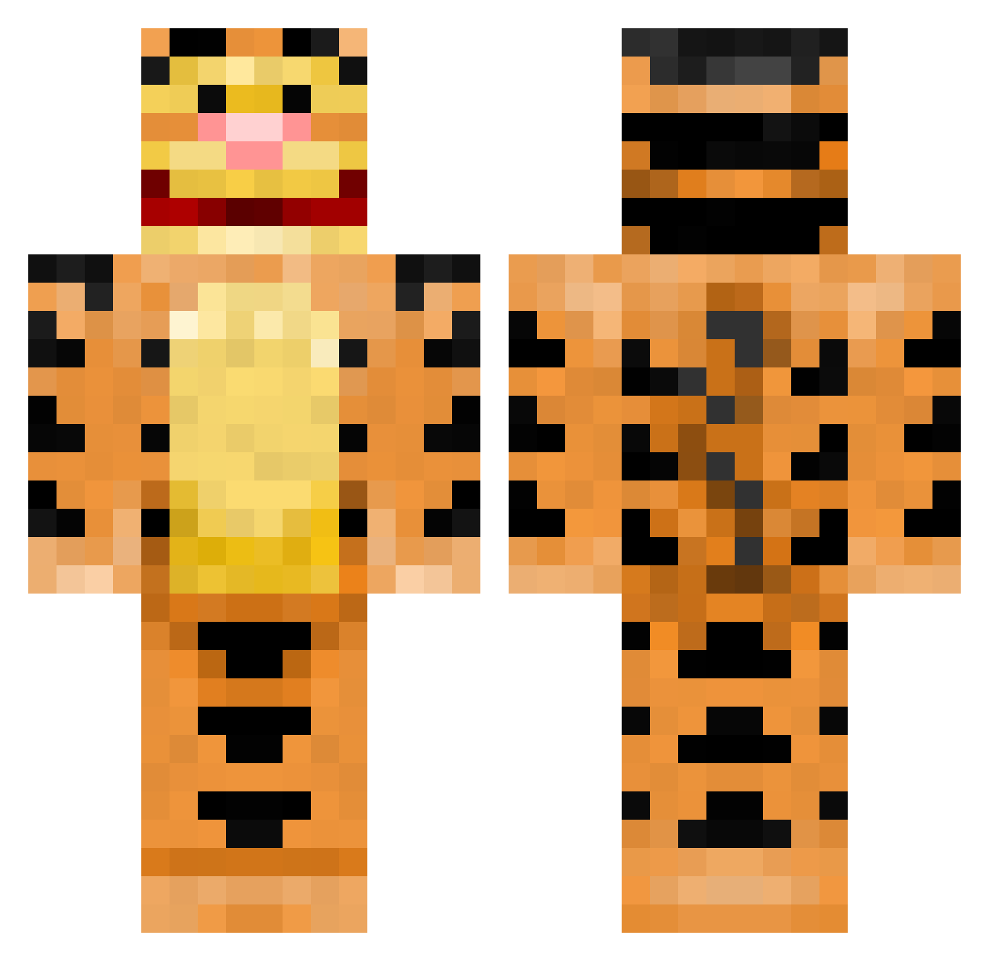 Cheryl Minecraft skin, front and back view