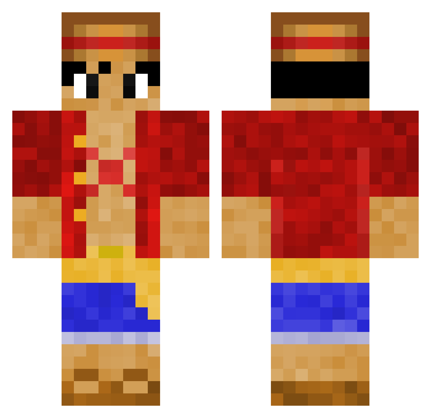 tacosaa Minecraft skin, front and back view