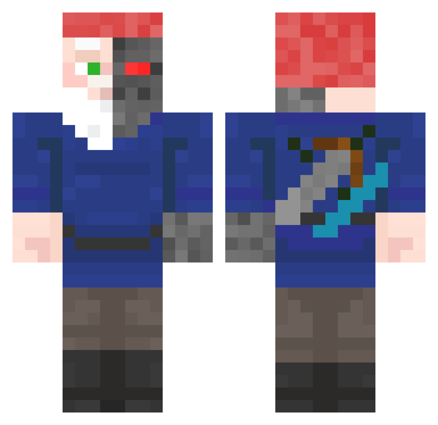 Gardengnome378 Minecraft skin, front and back view