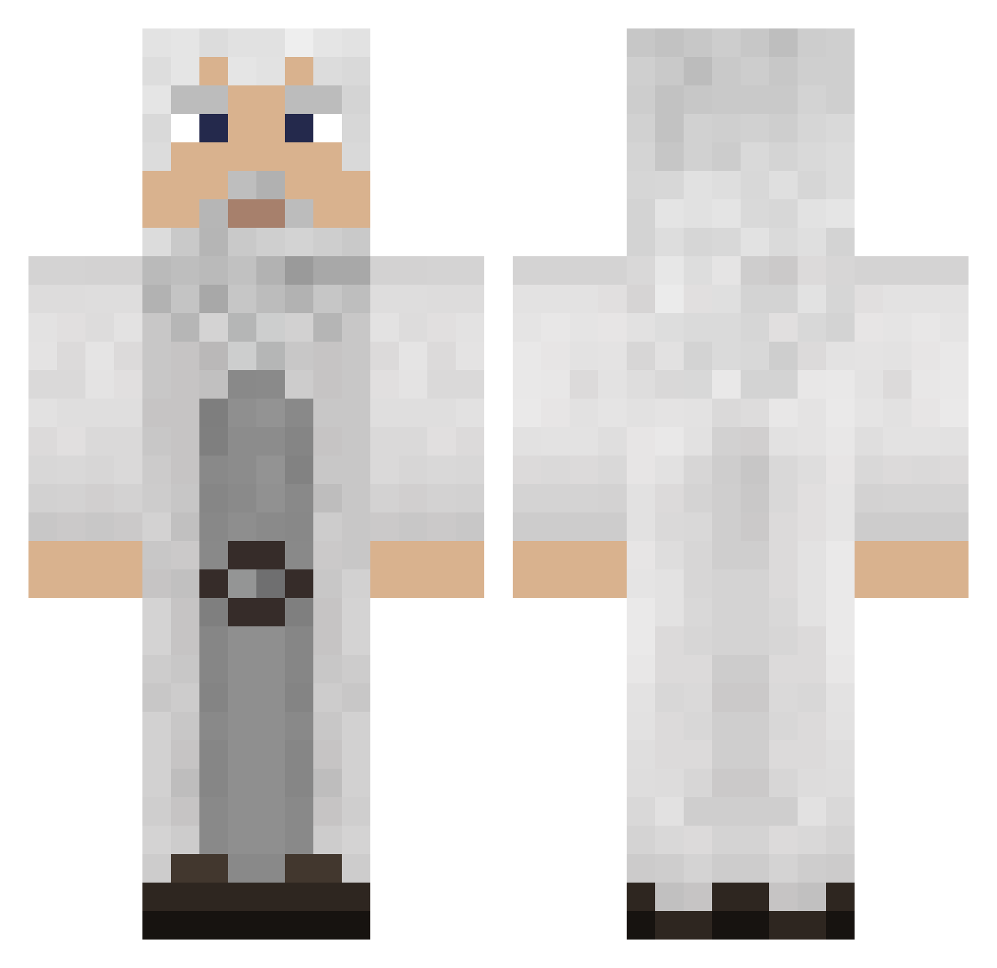 crazycraftr Minecraft skin, front and back view