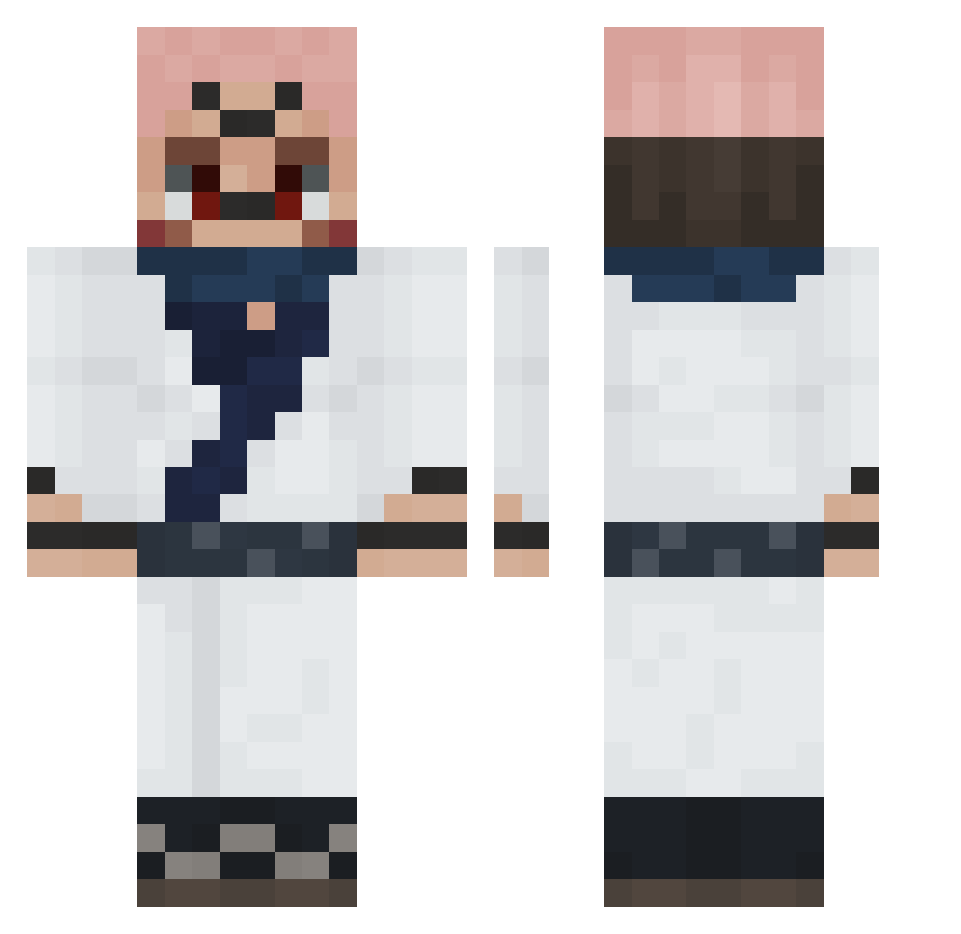 brye666 Minecraft skin, front and back view