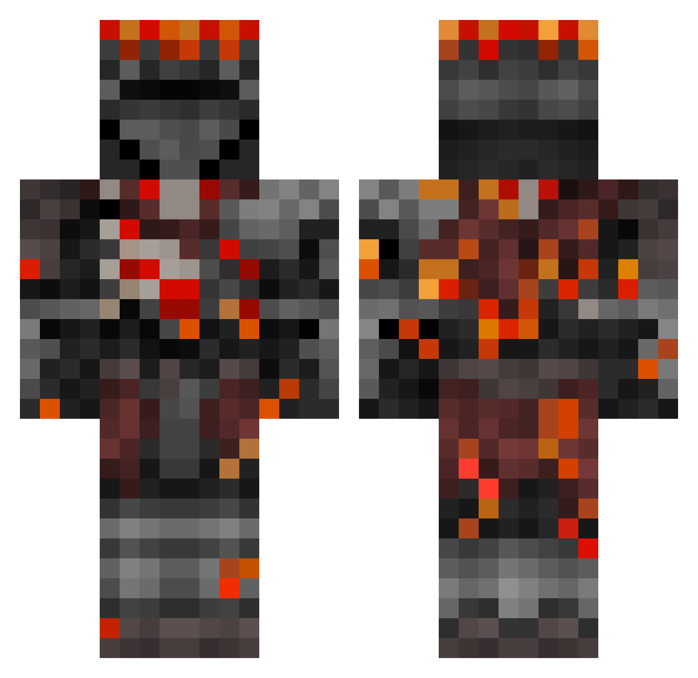 ALMONDO08 Minecraft skin, front and back view