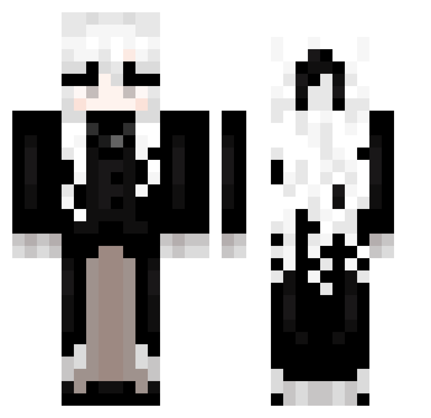 Sophie_221 Minecraft skin, front and back view