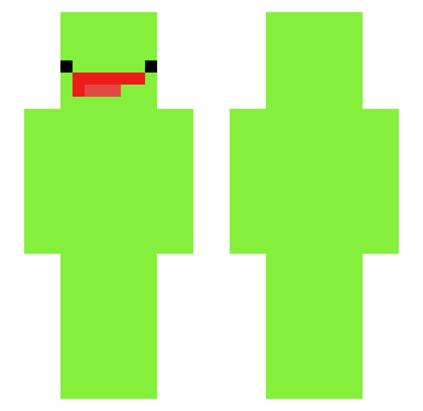 zetyarak Minecraft skin, front and back view
