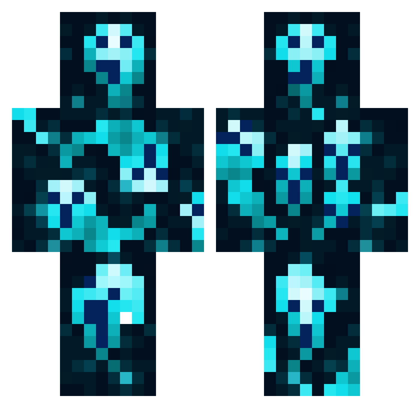 snakephobia Minecraft skin, front and back view