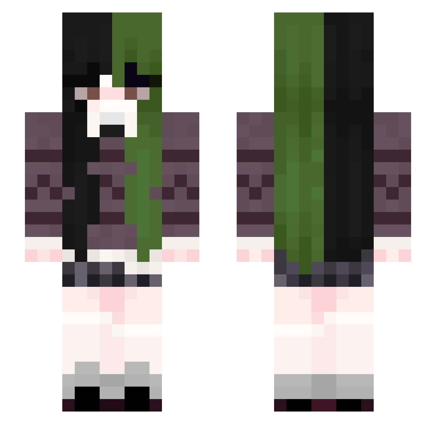 Toriii___ Minecraft skin, front and back view