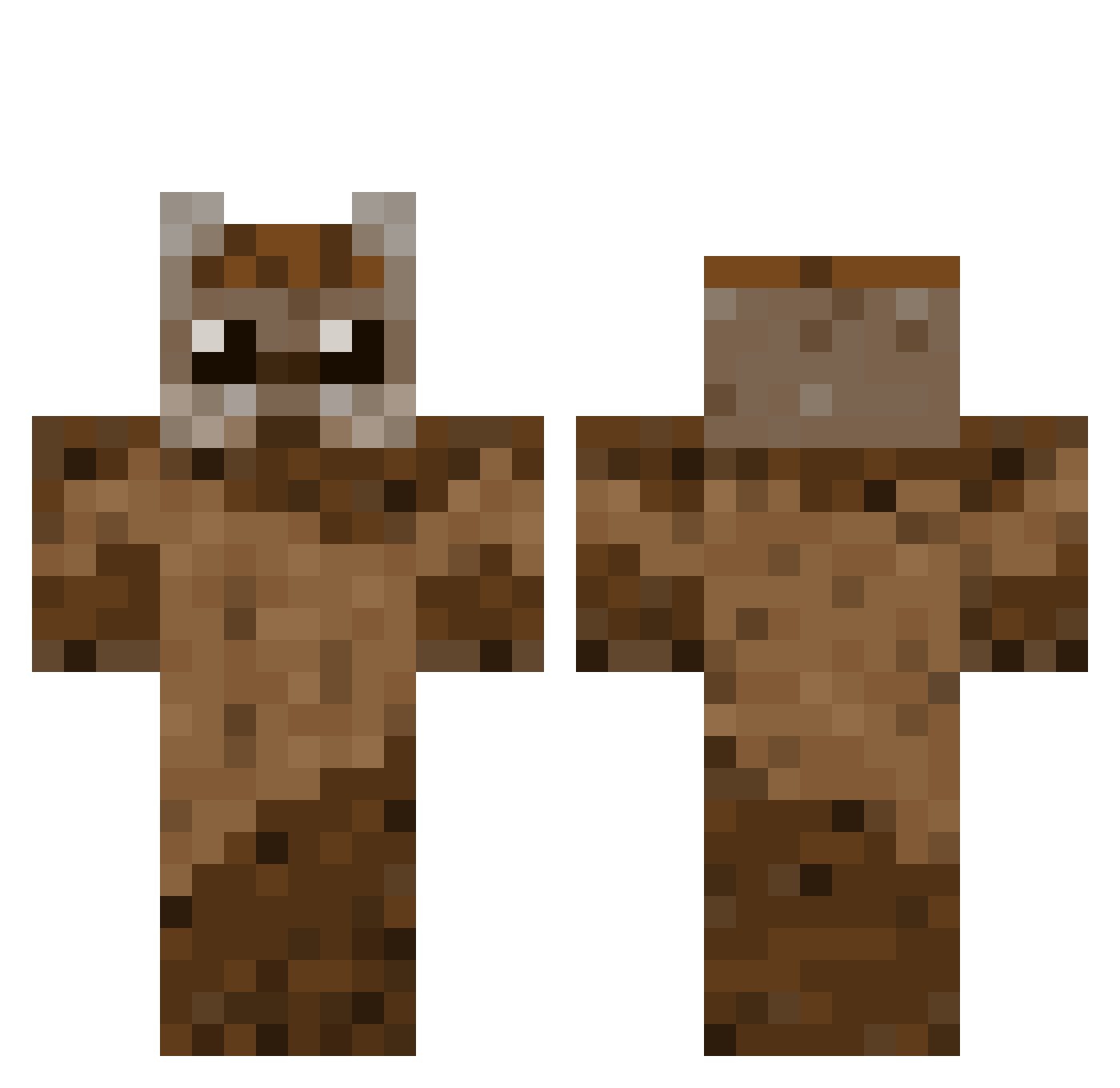 YourGingerDaddy Minecraft skin, front and back view
