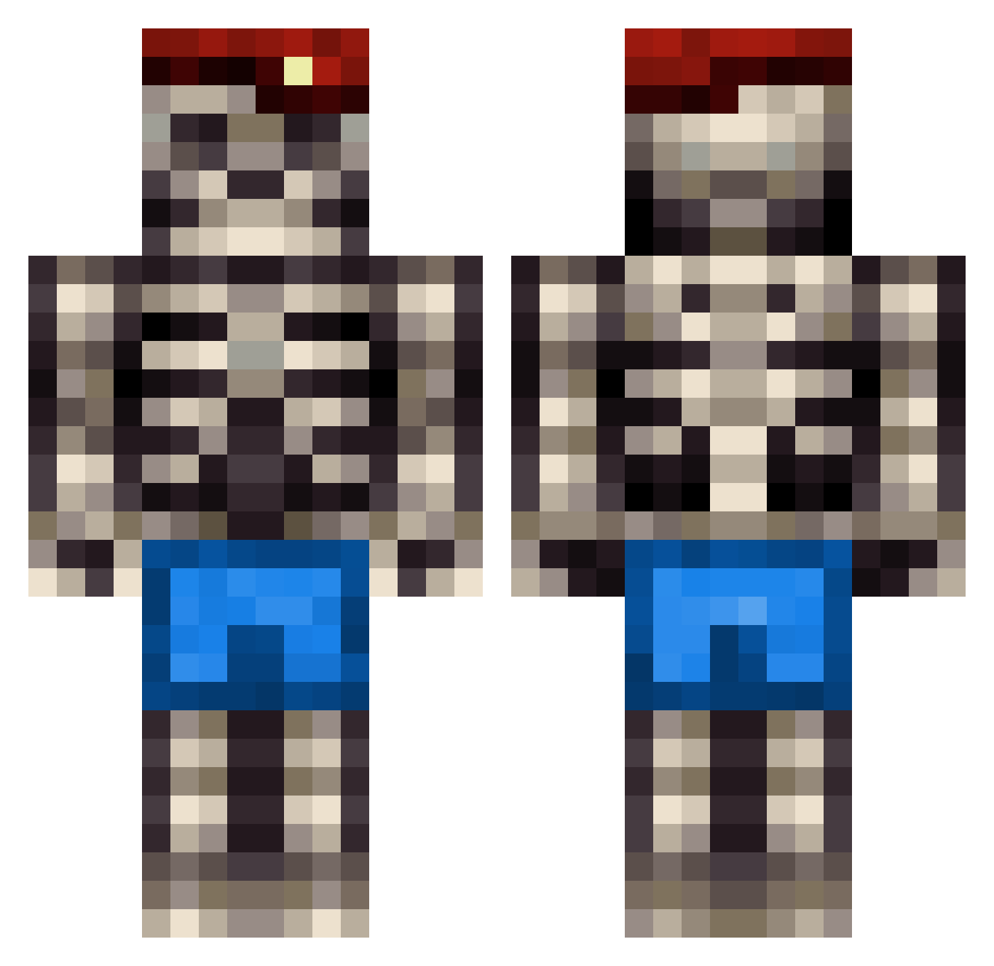 borenzo Minecraft skin, front and back view